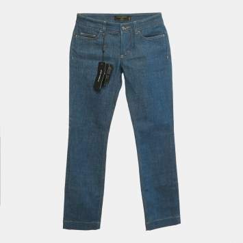 Pre Owned Dolce & Gabbana Navy Blue Denim Cute Jeans S Waist 29"