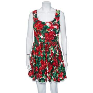 Pre Owned Dolce & Gabbana Multicolored Portofino Print Cotton Mini Dress L 