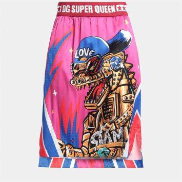 Pre Owned Dolce & Gabbana Polyester Midi skirts 40