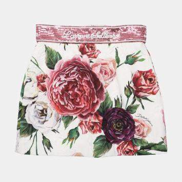 Pre Owned Dolce & Gabbana Multicolor Floral Print Cotton Skirt Size 3Y