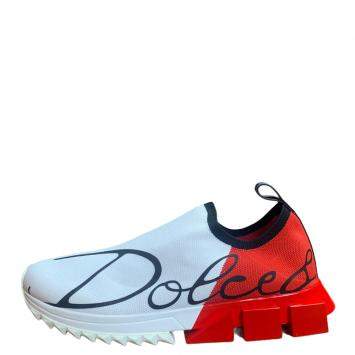 Pre Owned Dolce & Gabbana Red Sorrento Sneakers Size EU 41