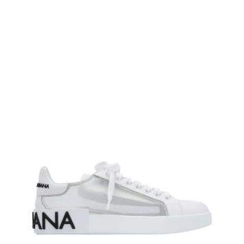 Pre Owned Dolce & Gabbana White/Black Daymaster Nero Sneakers Size EU 39.5