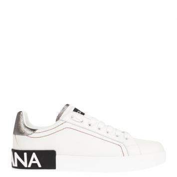 Pre Owned Dolce & Gabbana White Portofino Sneakers Size EU 40