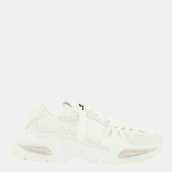Pre Owned Dolce & Gabbana White Mixed-material Airmaster Sneakers Size EU 36