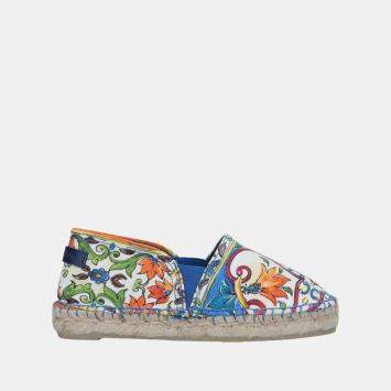 Pre Owned Dolce & Gabbana Multicolor Canvas Espadrilles 33