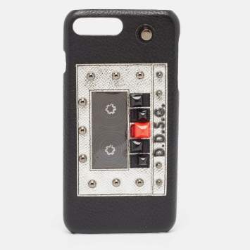 Pre Owned Dolce & Gabbana Black Bottalato Radio iPhone 7 Plus Case 