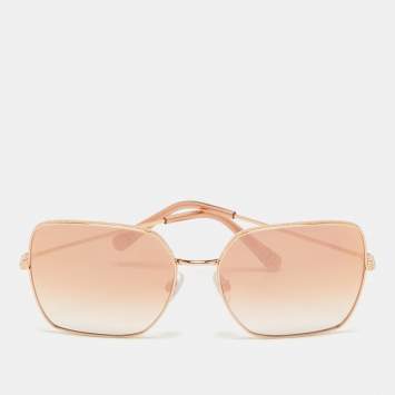 Pre Owned Dolce & Gabbana Peach Gradient DG 2242 Butterfly Sunglasses