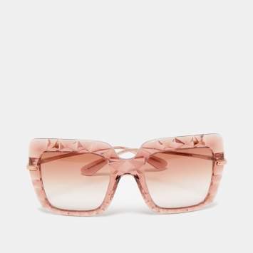 Pre Owned Dolce & Gabbana Rose Gold Gradient DG6111 Square Sunglasses