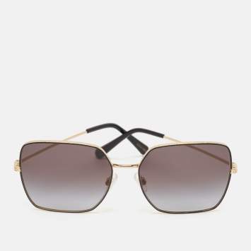 Pre Owned Dolce & Gabbana Black/Gold Gradient DG2242 Square Sunglasses