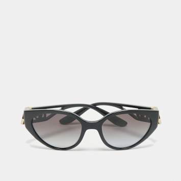 Dolce & Gabbana Black Gradient DG6146 Logo Cat Eye Sunglasses