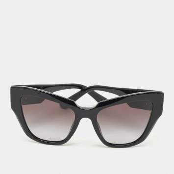 Dolce & Gabbana Black Gradient 4405 DG Crossed Cat Eye Sunglasses