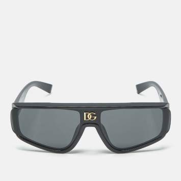 Pre Owned Dolce & Gabbana Black DG6177 Shield Sunglasses 