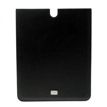 Pre Owned Dolce & Gabbana Black Leather iPad 2 Case