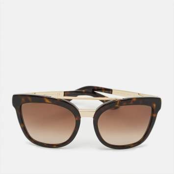 مملوكة مسبقًا Dolce & Gabbana Tortoise Brown Gradient DG4269 Butterfly Sunglasses