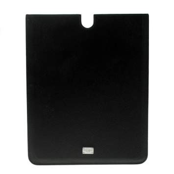 Pre Owned Dolce & Gabbana Black Leather iPad 2 Case