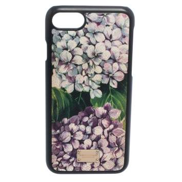 Pre Owned Dolce & Gabbana Multicolor Floral Print Leather iPhone 7 Case