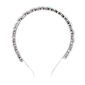 مملوكة مسبقًا Dolce & Gabbana Crystal Embellished Silver Tone Headband