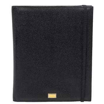Pre Owned Dolce & Gabbana Black Leather Ipad Case