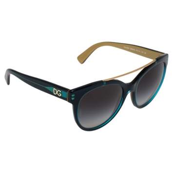 Pre Owned Dolce & Gabbana Blue / Grey Gradient DG4280 Cat Eye Sunglasses
