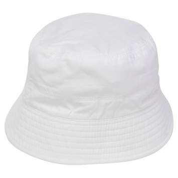 Pre Owned Dolce & Gabbana White Logo Embroidered Cotton Bucket Hat S
