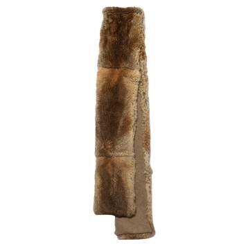 Pre Owned D&G Brown Rabbit Fur & Cashmere Wrap Scarf