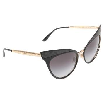 Pre Owned Dolce & Gabbana Black DG2178 Gradient Cat Eye Sunglasses