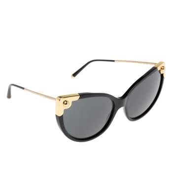 Pre Owned Dolce & Gabbana Black/Grey DG4337 Cat Eye Sunglasses