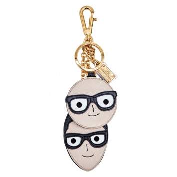 Pre Owned Dolce & Gabbana Face Charm of The Designers Keyring