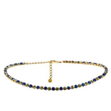 Pre Owned Dolce & Gabbana Crystals Gold Tone Metal Belt