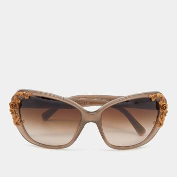 مملوكة مسبقًا Dolce & Gabbana Grey/ Brown Gradient DG 4167 Cat-Eye Sunglasses