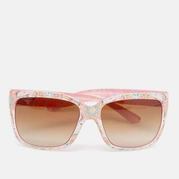 مملوكة مسبقًا Dolce & Gabbana Pink/ Brown Gradient DG6063 Square Sunglasses