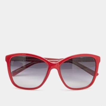 Pre Owned Dolce & Gabbana Red/ Grey Gradient DG4170P Cat-Eye Sunglasses