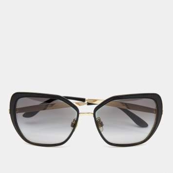 مملوكة مسبقًا Dolce & Gabbana Grey Gradient/Black DG2197 Oversized Sunglasses