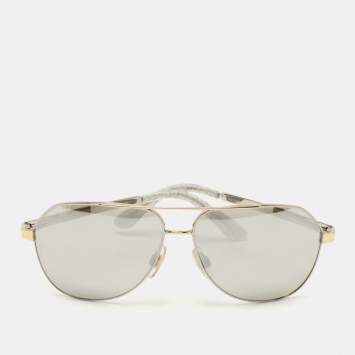Pre Owned Dolce & Gabbana Silver DG2144 Aviators Sunglasses