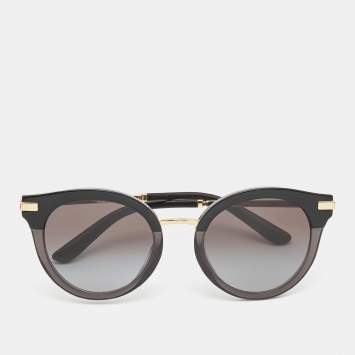 Pre Owned Dolce & Gabbana Black/Gold Gradient Cat Eye Sunglasses
