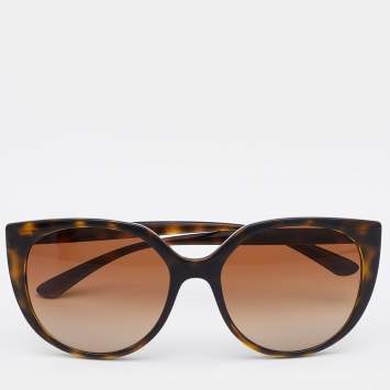 Pre Owned Dolce & Gabbana Brown/Brown Gradient DG6119 Butterfly Sunglasses