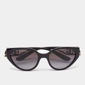 Pre Owned Dolce & Gabbana Black/Grey Gradient DG 6146  Cat-Eye Sunglasses