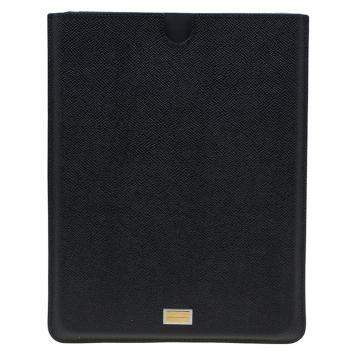 Pre Owned Dolce & Gabbana Black Leather IPad 2 Case