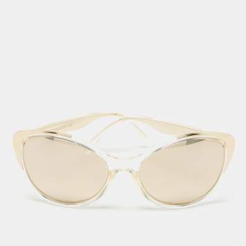 Pre Owned Dolce & Gabbana Gold Edition 18K DG6075-K Cat Eye Sunglasses