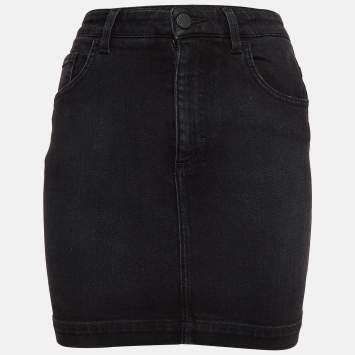 مملوكة مسبقًا Dolce & Gabbana Black Denim Mini Skirt XS