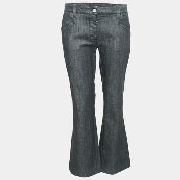 Pre Owned Dolce & Gabbana Black Denim Flared Jeans L Waist 35"
