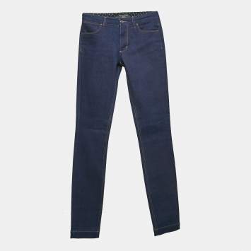 Pre Owned Dolce & Gabbana Navy Blue Denim Skinny Jeans S Waist 28"