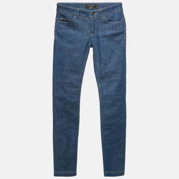 Pre Owned Dolce & Gabbana Blue Denim Cute Jeans XS Waist 27"