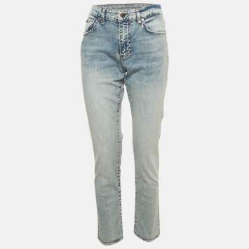 Pre Owned Dolce & Gabbana Blue Denim Slim Fit Jeans M