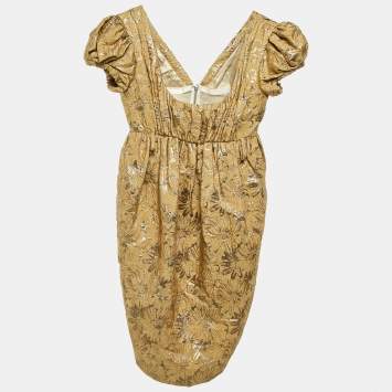 Pre Owned Dolce & Gabbana Bold Brocade Corset Mini Dress S