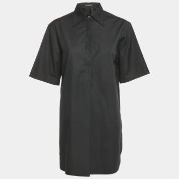 Pre Owned Dolce & Gabbana Black Cotton Oversize Tunic S 
