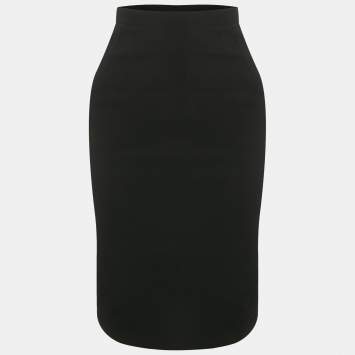 Pre Owned Dolce & Gabbana Black Crepe Pencil Skirt XS 