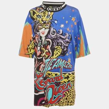 Pre Owned Dolce & Gabbana Multicolor Printed Cotton Mini Dress M