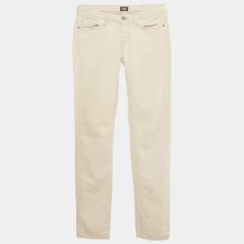 Pre Owned Dolce & Gabbana Pink Denim Low Skinny Jeans S Waist 26"