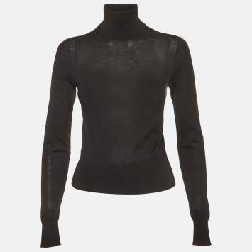 مملوكة مسبقًا Dolce & Gabbana Black Cashmere Knit Turtle Neck Sweater XS